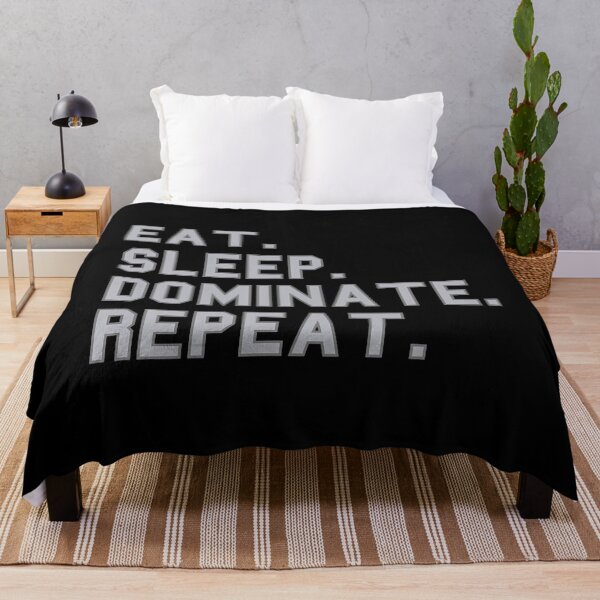 Item preview, Eat Sleep Dominate Repeat School Pride Funny Fan Gray designed and sold by vasserideiri.