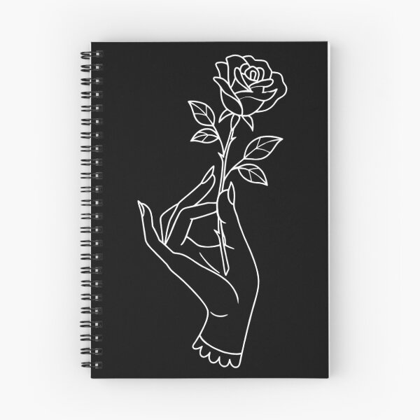 Item preview, Minimalist Gothic Rose Hand Line Art designed and sold by Mouraludia.