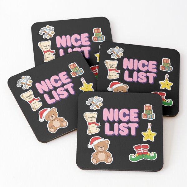 Item preview, Nice List Cute Christmas Icon Set designed and sold by graphicnew.
