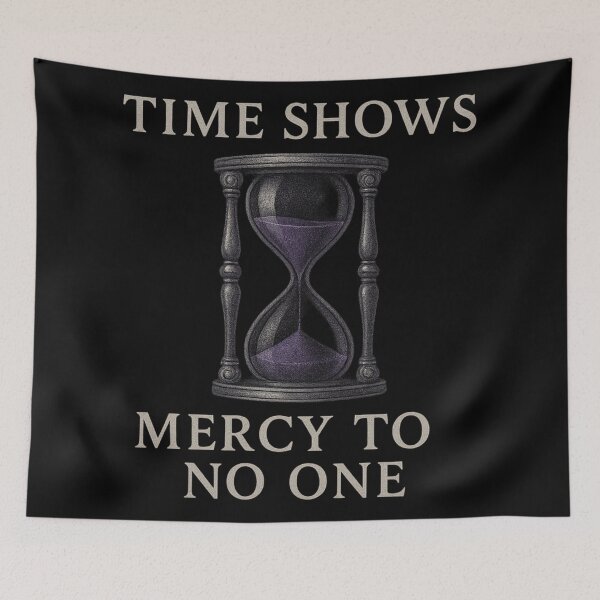 Item preview, Time Shows Mercy to No One – Gothic Hourglass Art designed and sold by Mouraludia.