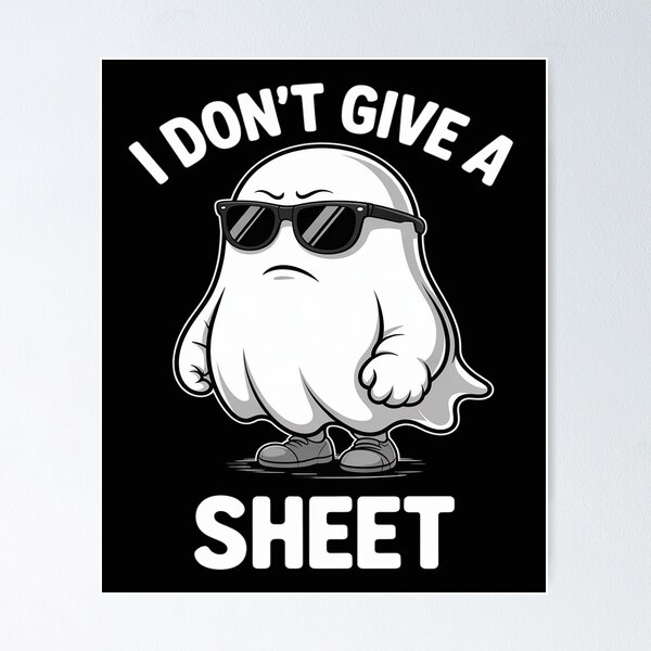 Item preview, I Don't Give a Sheet Boo Funny Halloween Costume Ghost designed and sold by LegendsArt75.