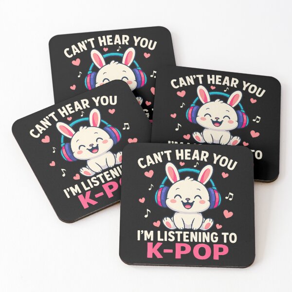 Item preview, Can't Hear You I'M Listening Kpop Cute Rabbit K-Pop Kawaii designed and sold by LunaDangelo.