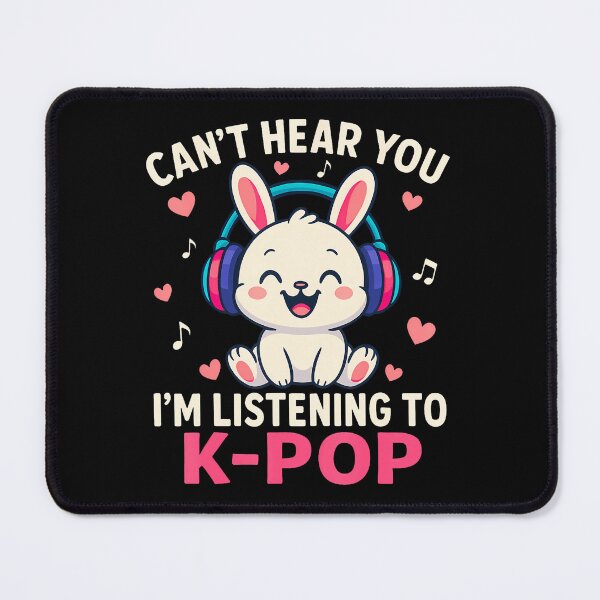 Item preview, Can't Hear You I'M Listening Kpop Cute Rabbit K-Pop Kawaii designed and sold by LunaDangelo.