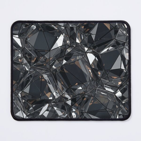 Item preview, Black Crystal Facets designed and sold by Kaleidoscope Print.