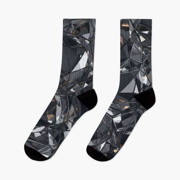 Item preview, Black Crystal Facets designed and sold by Kaleidoscope Print.