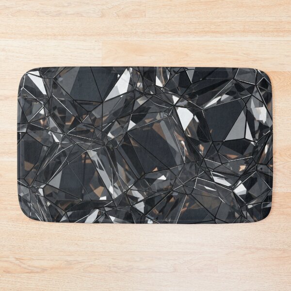 Item preview, Black Crystal Facets designed and sold by Kaleidoscope Print.