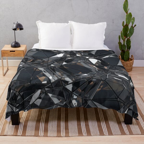 Item preview, Black Crystal Facets designed and sold by Kaleidoscope Print.