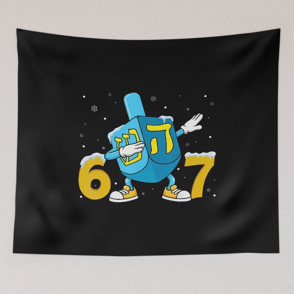 Item preview, Funny Hanukkah Six Seven Chanukah Dreidel Dabbing 67 Meme designed and sold by scottsurswab.