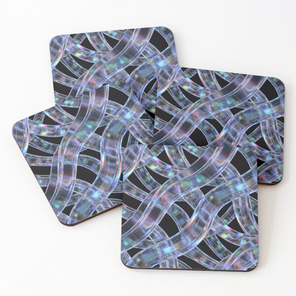 Item preview, Iridescent Glass Ribbon Weave designed and sold by Kaleidoscope Print.