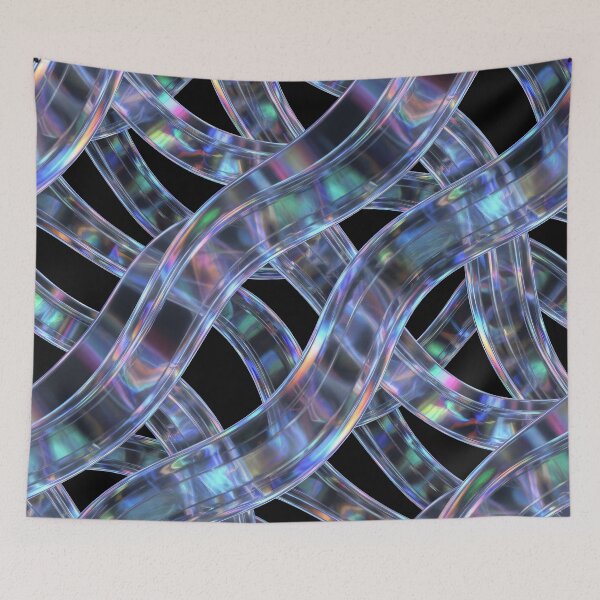 Item preview, Iridescent Glass Ribbon Weave designed and sold by Kaleidoscope Print.