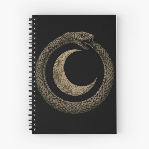 Item preview, Ouroboros Moon – Gothic Serpent Eternity Symbol designed and sold by Mouraludia.