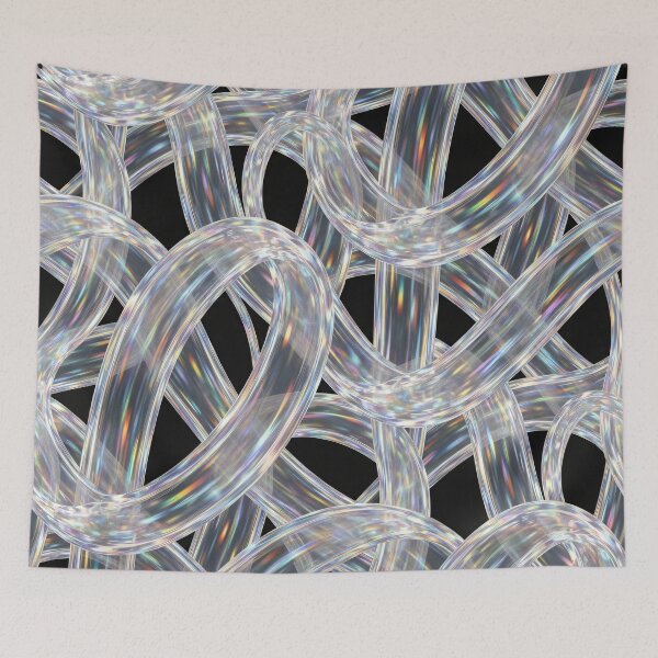 Item preview, Iridescent Glass Ring Lattice designed and sold by Kaleidoscope Print.