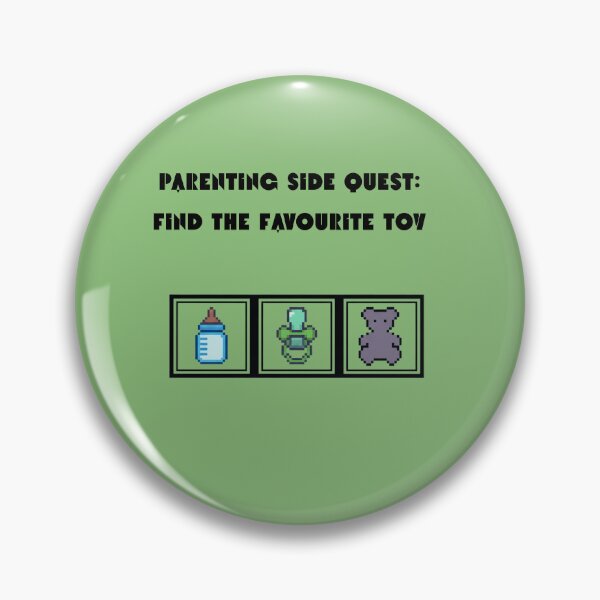 Item preview, Parenting Side Quest: Find the Favourite Toy | Funny Retro Gamer Parent Pixel Art designed and sold by MadeInNapTime.