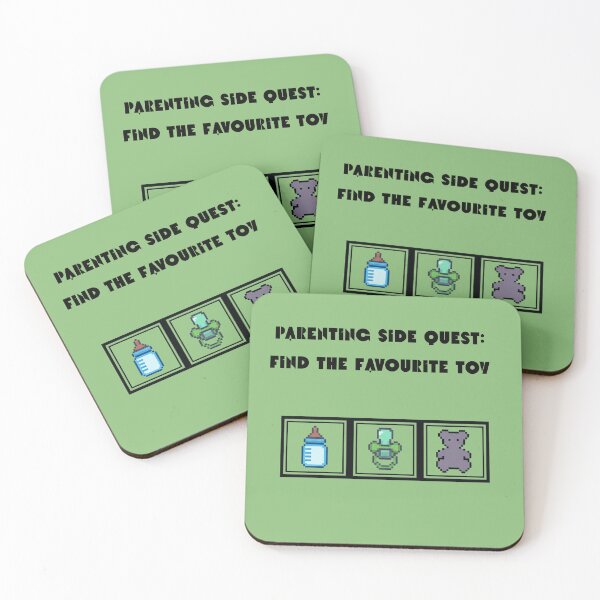 Item preview, Parenting Side Quest: Find the Favourite Toy | Funny Retro Gamer Parent Pixel Art designed and sold by MadeInNapTime.