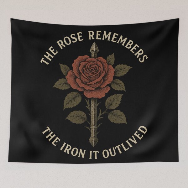 Item preview, The Rose Remembers the Iron It Outlived – Gothic Sword Rose designed and sold by Mouraludia.