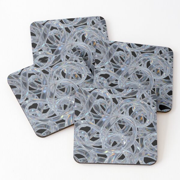 Item preview, Iridescent Glass Ribbon Loop Mesh designed and sold by Kaleidoscope Print.