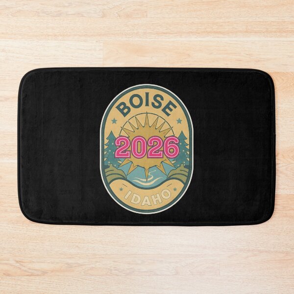 Item preview, Boise 2026 Retro Travel Badge Design - Vintage Idaho Mountains and Sun Graphic designed and sold by FestivityFinds.