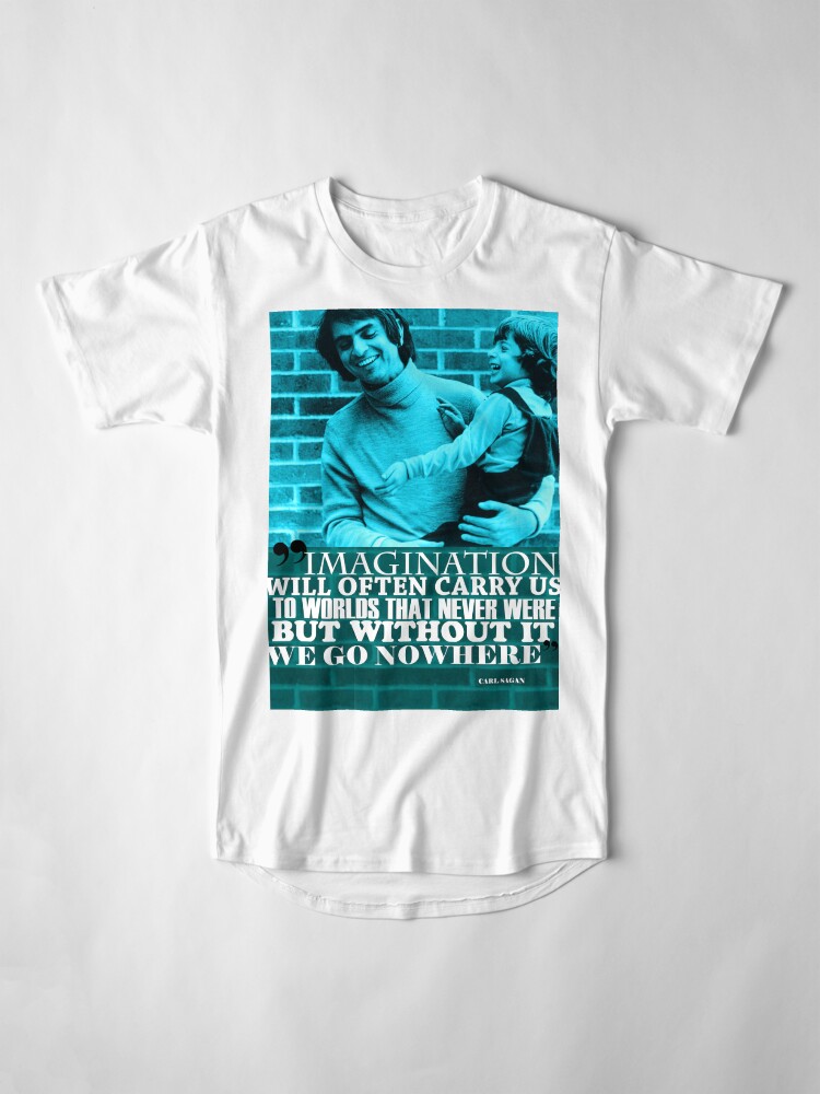 Alternate view of Carl Sagan Inspirational Quote 2 Long T-Shirt