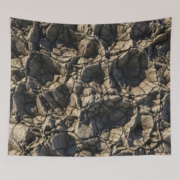 Item preview, Sun-Baked Cracked Mud Texture (Top View) designed and sold by Kaleidoscope Print.