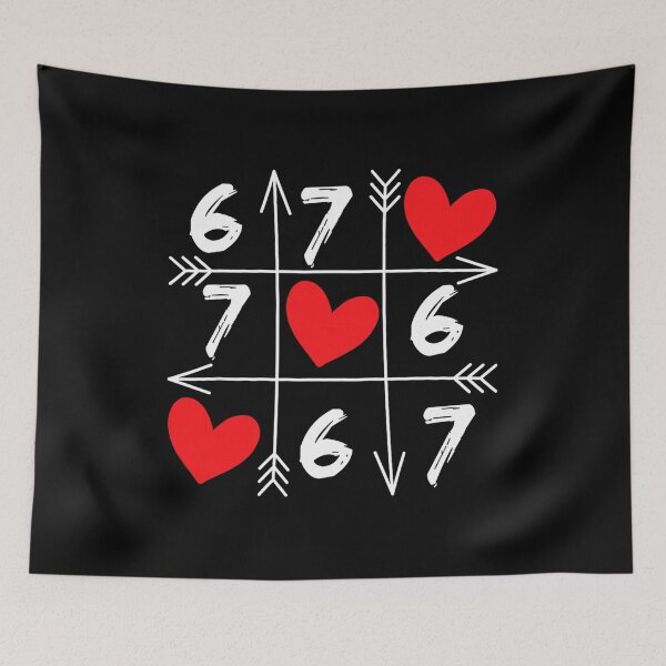 Item preview, Funny 67 Meme Valentine’s Day Six Seven 6 7 Valentines Hearts  designed and sold by AnitaBice.