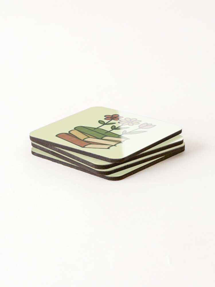 Thumbnail 4 of 5, Coasters (Set of 4), Book Stack designed and sold by GraphicsClub.