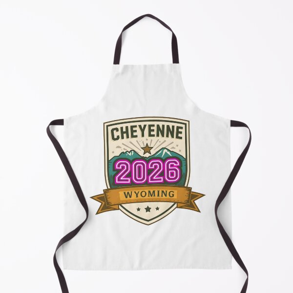 Item preview, Cheyenne 2026 Retro Travel Badge Design - Vintage Mountain and Star Illustration designed and sold by FestivityFinds.