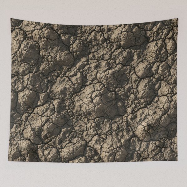 Item preview, Cracked Dry Clay Clumps Texture (Top View) designed and sold by Kaleidoscope Print.