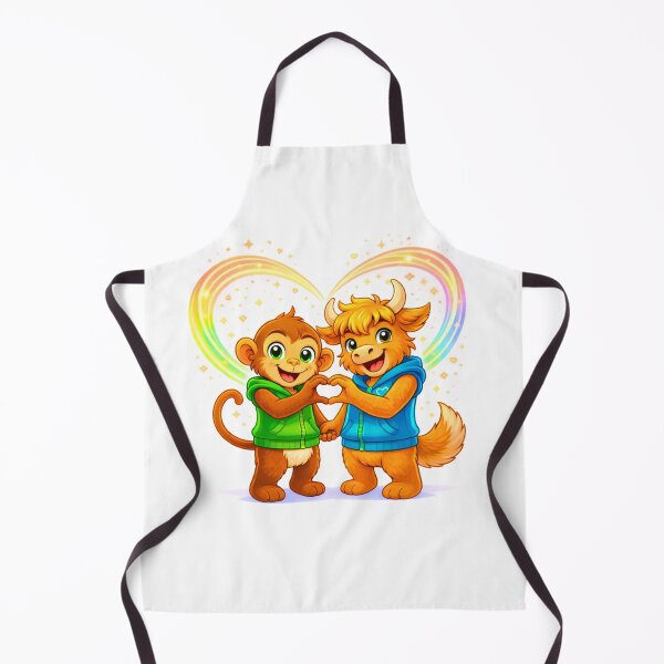Item preview, Nori & Bodhi - Cute Animal Friendship Heart Hands designed and sold by The Dreamblazers.