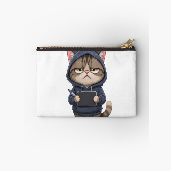 Item preview, Freelance Artist Cat | Funny Chibi Creative Cat with Tablet designed and sold by ColorSplash123.