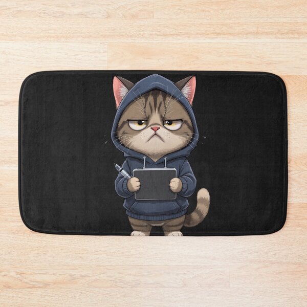 Item preview, Freelance Artist Cat | Funny Chibi Creative Cat with Tablet designed and sold by ColorSplash123.
