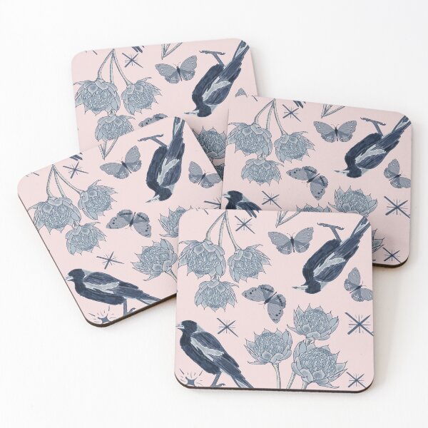 Item preview, Australian Icons in magpie, waratah flowers, southern cross inpink and blue designed and sold by Frostie88.