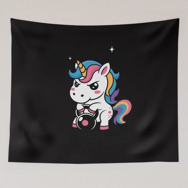 Item preview, Workout Because Murder Is Wrong Unicorn Fitness Workout designed and sold by tlallimicrichi.