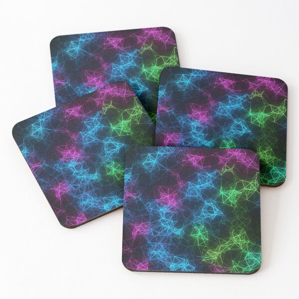 Item preview, Neon Polygon Network designed and sold by Kaleidoscope Print.