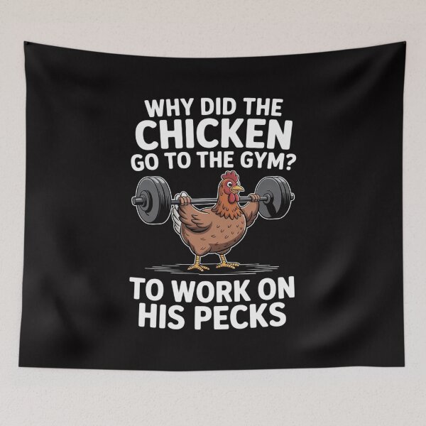 Item preview, Why Chicken Go To The Gym Workout Fitness Men Women designed and sold by tlallimicrichi.