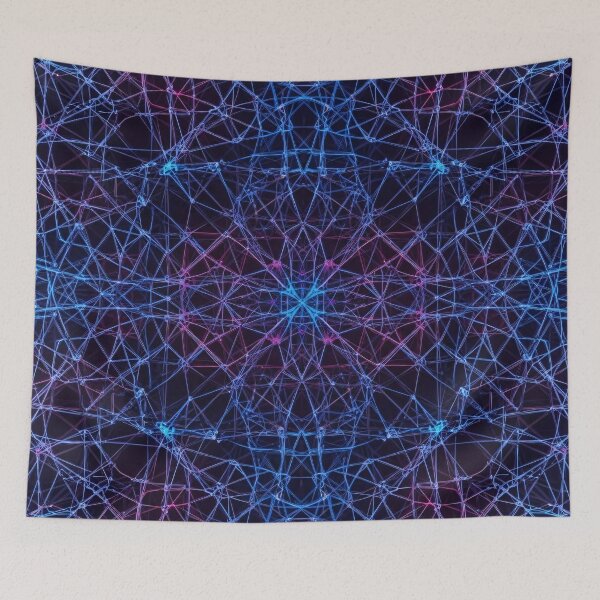 Item preview, Neon Network Mandala designed and sold by Kaleidoscope Print.