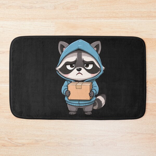 Item preview, Stressed Delivery Raccoon | Funny Chibi Gig Job Humor designed and sold by ColorSplash123.