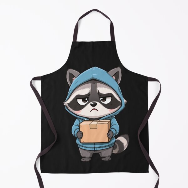 Item preview, Stressed Delivery Raccoon | Funny Chibi Gig Job Humor designed and sold by ColorSplash123.