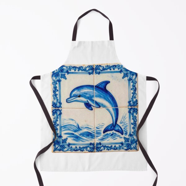 Item preview, Portuguese Azulejo Dolphin Tile designed and sold by vivaportugalstore.