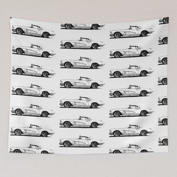 Item preview, 1958 Chevvrolet Corvette Sketch designed and sold by HoskingInd.