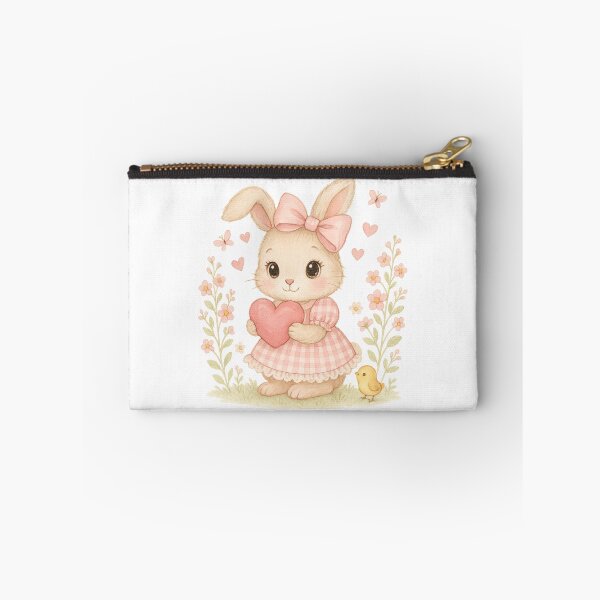 Item preview, Bunny Love – Cute Gingham Bunny with Heart designed and sold by FunscapeHQ.