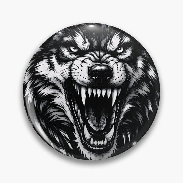 Item preview, Intense Snarling Wolf Head Sketch Art designed and sold by IvoryArtDesign.