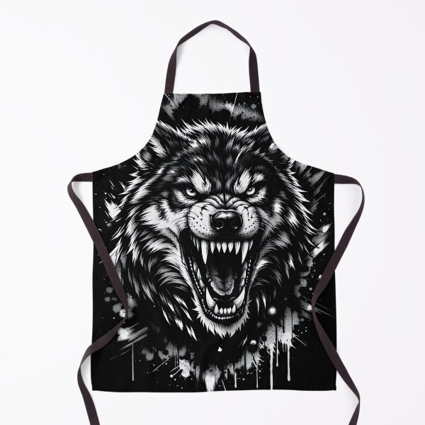Item preview, Intense Snarling Wolf Head Sketch Art designed and sold by IvoryArtDesign.
