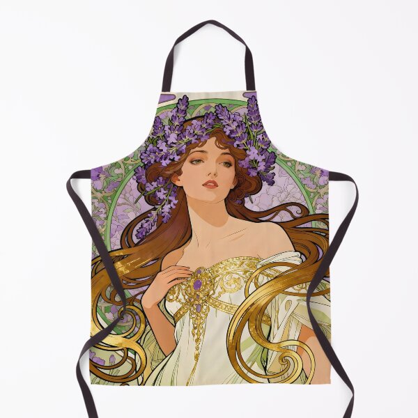 Item preview, Art Nouveau Woman Adorned With Lavender Flowers designed and sold by Glimmersmith.