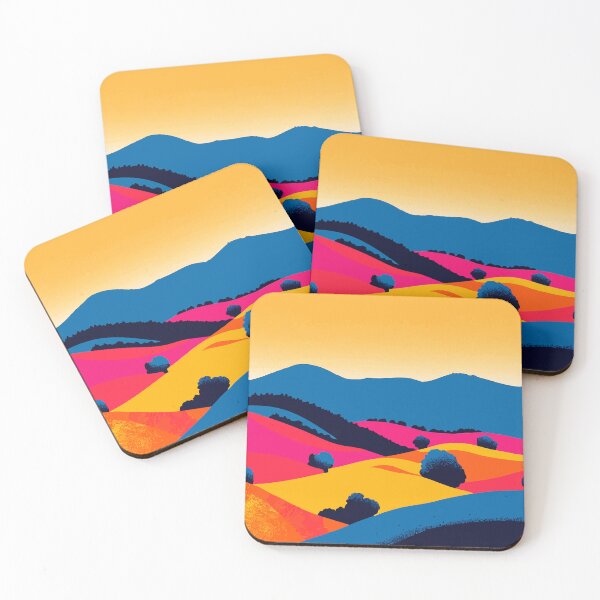 Item preview, Sunset Hills Landscape Nature Minimalist Art Illustration designed and sold by LVTFCOarts.