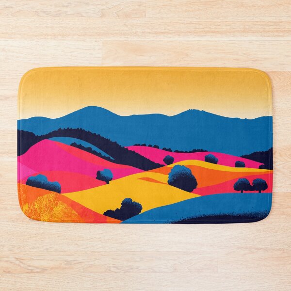 Aperçu de l'œuvre Paysage de Sunset Hills, nature, illustration minimaliste créée et vendue par LVTFCOarts.