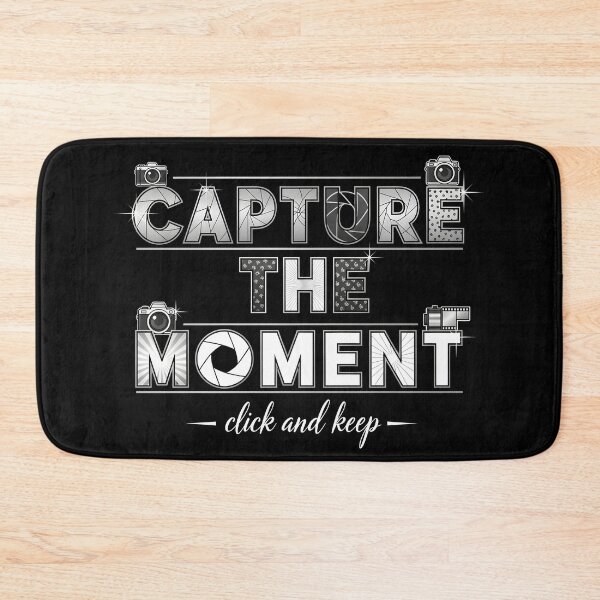 Item preview, "Capture the Moment" Photography Typography Art – Creative Camera Lover Design designed and sold by Luminari Creations.