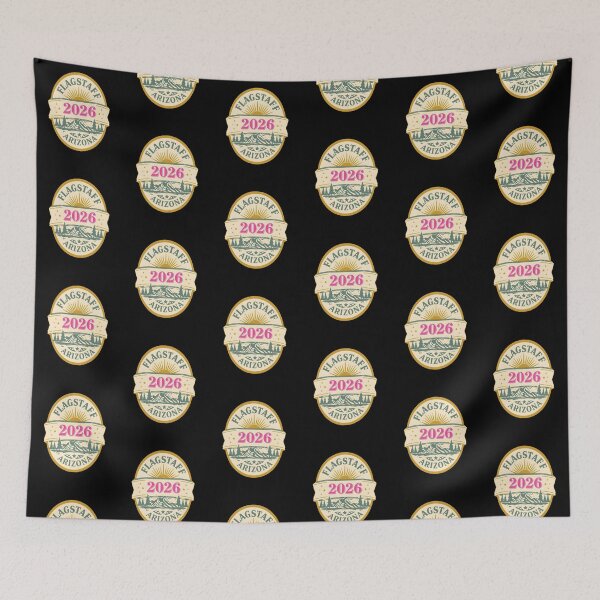 Item preview, Flagstaff 2026 Retro Travel Badge Design - Vintage Arizona Sun and Mountain Graphic designed and sold by FestivityFinds.