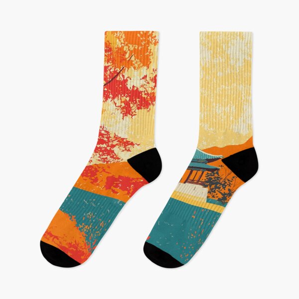 Item preview, Asian Autumn Forest Park Landscape Nature Minimalist Art Illustration designed and sold by LVTFCOarts.