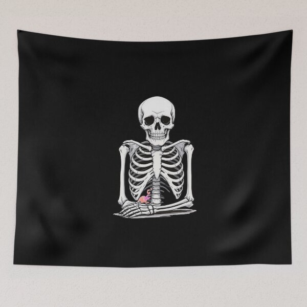 Item preview, Skeleton With Zero Motivation | Funny Burnout Skeleton Cartoon designed and sold by ColorSplash123.