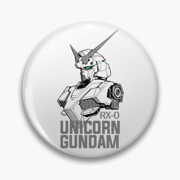 Item preview, black white vector unicorn Gundam art Digital Artwork full colour designed and sold by sabartgunpla.
